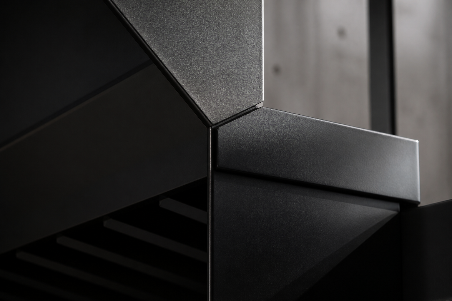 Close-up of a precision steel assembly
